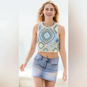 NEW with tags (NWT) Altar’d State Sinead Crochet Earth Tone Tank Top